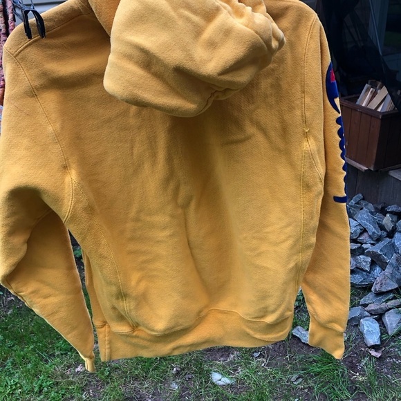 Champion Mustard Hoodie size small medium - Picture 7 of 13